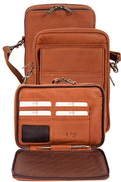 Scully BROWN MAN BAG W/SHOULDER STRAP - Flyclothing LLC