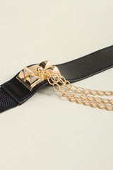 Elastic Belt with Chain - Flyclothing LLC