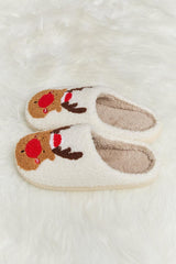 Melody Rudolph Print Plush Slide Slippers - Flyclothing LLC