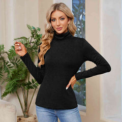 Turtleneck Long Sleeve T-Shirt - Flyclothing LLC