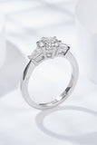 Loyal Love 1 Carat Moissanite Platinum-Plated Ring - Flyclothing LLC