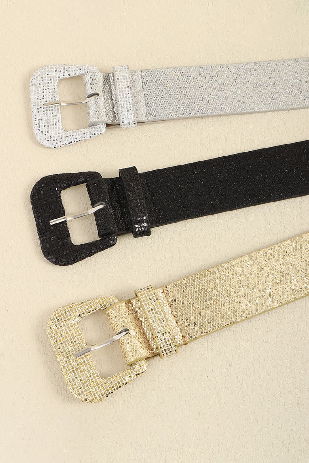 Glitter PU Leather Belt - Flyclothing LLC