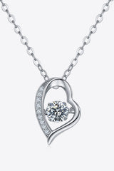 925 Sterling Silver Moissanite Pendant Necklace - Flyclothing LLC