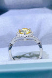 1 Carat Moissanite 925 Sterling Silver Heart Ring - Flyclothing LLC