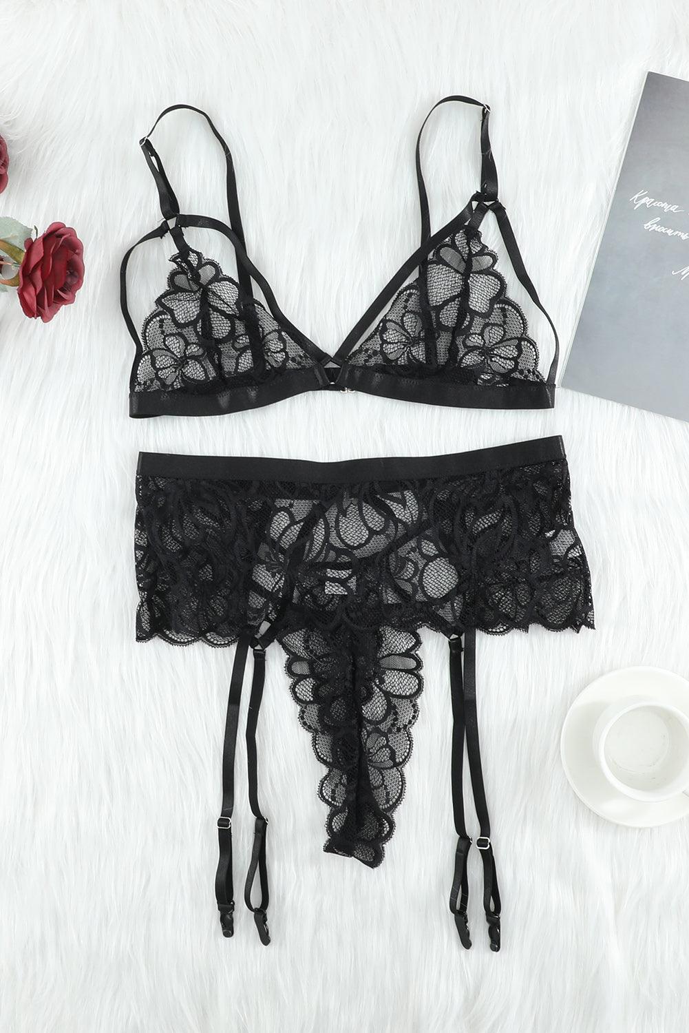 Lace Slit Lingerie Set – Flyclothing LLC