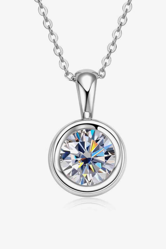 2 Carat Moissanite 925 Sterling Silver Necklace