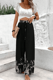 Drawstring High Waist Relax Fit Long Pants - Trendsi