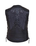 Unik International Ladies Reflective Wing Leather Vest - Flyclothing LLC