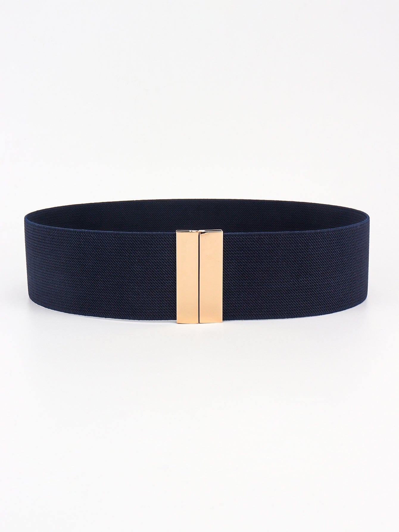 Alloy Buckle Elastic Belt - Trendsi