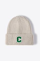 Letter C Patch Cuffed Beanie - Trendsi