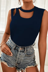 Cutout Sleeveless Top - Flyclothing LLC