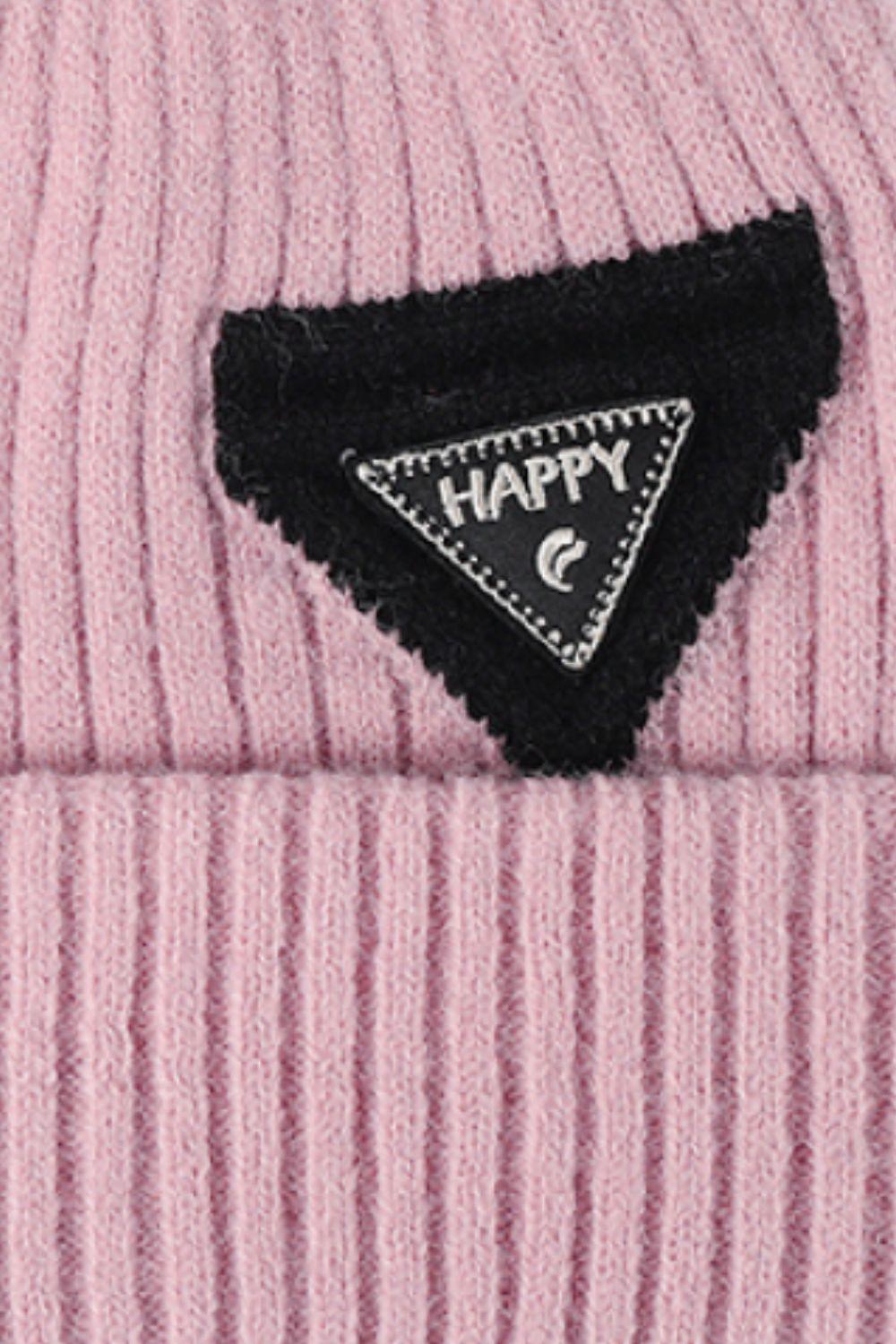 HAPPY Contrast Beanie - Flyclothing LLC