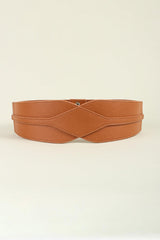 Elastic Wide PU Belt - Flyclothing LLC