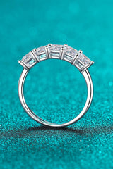 Romantic Surprise 2 Carat Moissanite Rhodium-Plated Ring - Trendsi