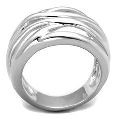 Alamode Rhodium Brass Ring with No Stone - Flyclothing LLC