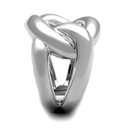 Alamode Rhodium Brass Ring with No Stone - Flyclothing LLC