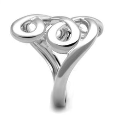 Alamode Rhodium Brass Ring with No Stone - Alamode