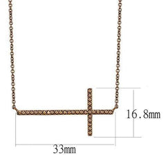 Alamode IP Coffee light Brass Chain Pendant with AAA Grade CZ in Light Coffee - Flyclothing LLC