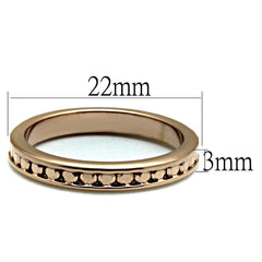 Alamode IP Rose Gold(Ion Plating) Brass Ring with AAA Grade CZ in Metallic Light Gold - Alamode