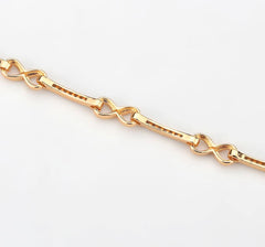 Alamode Flash Rose Gold Brass Bracelet with AAA Grade CZ in Clear - Flyclothing LLC