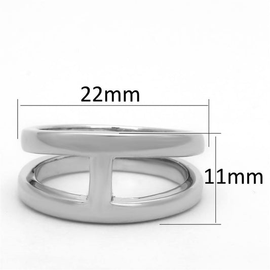 Alamode Rhodium Brass Ring with No Stone - Flyclothing LLC