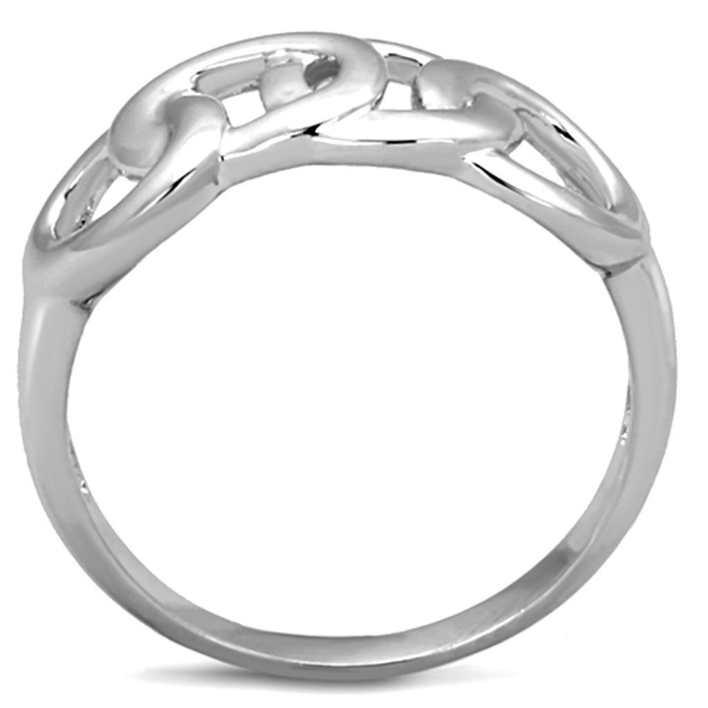 Alamode Rhodium Brass Ring with No Stone - Flyclothing LLC