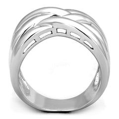 Alamode Rhodium Brass Ring with No Stone - Flyclothing LLC