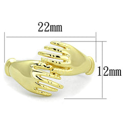 Alamode Gold Brass Ring with No Stone - Flyclothing LLC