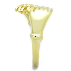 Alamode Gold Brass Ring with No Stone - Flyclothing LLC