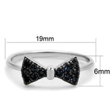 Alamode Rhodium + Ruthenium Brass Ring with AAA Grade CZ in Black Diamond - Flyclothing LLC