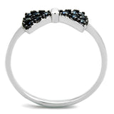 Alamode Rhodium + Ruthenium Brass Ring with AAA Grade CZ in Black Diamond - Flyclothing LLC