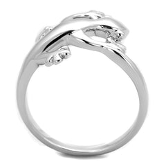 Alamode Rhodium Brass Ring with No Stone - Flyclothing LLC