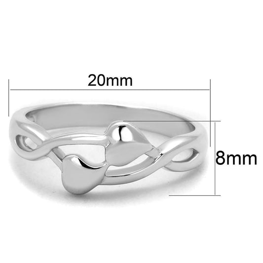 Alamode Rhodium Brass Ring with No Stone - Flyclothing LLC