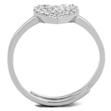 Alamode Rhodium Brass Ring with AAA Grade CZ in Clear - Flyclothing LLC