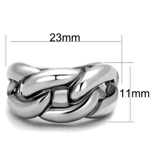 Alamode Rhodium Brass Ring with No Stone - Flyclothing LLC