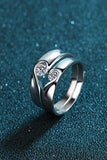 Moissanite Rhodium-Plated Ring - Flyclothing LLC