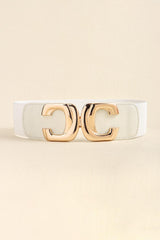 Zinc Alloy Buckle Elastic Wide Belt - Flyclothing LLC