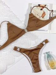 Plunge Spaghetti Strap Swim Set - Trendsi