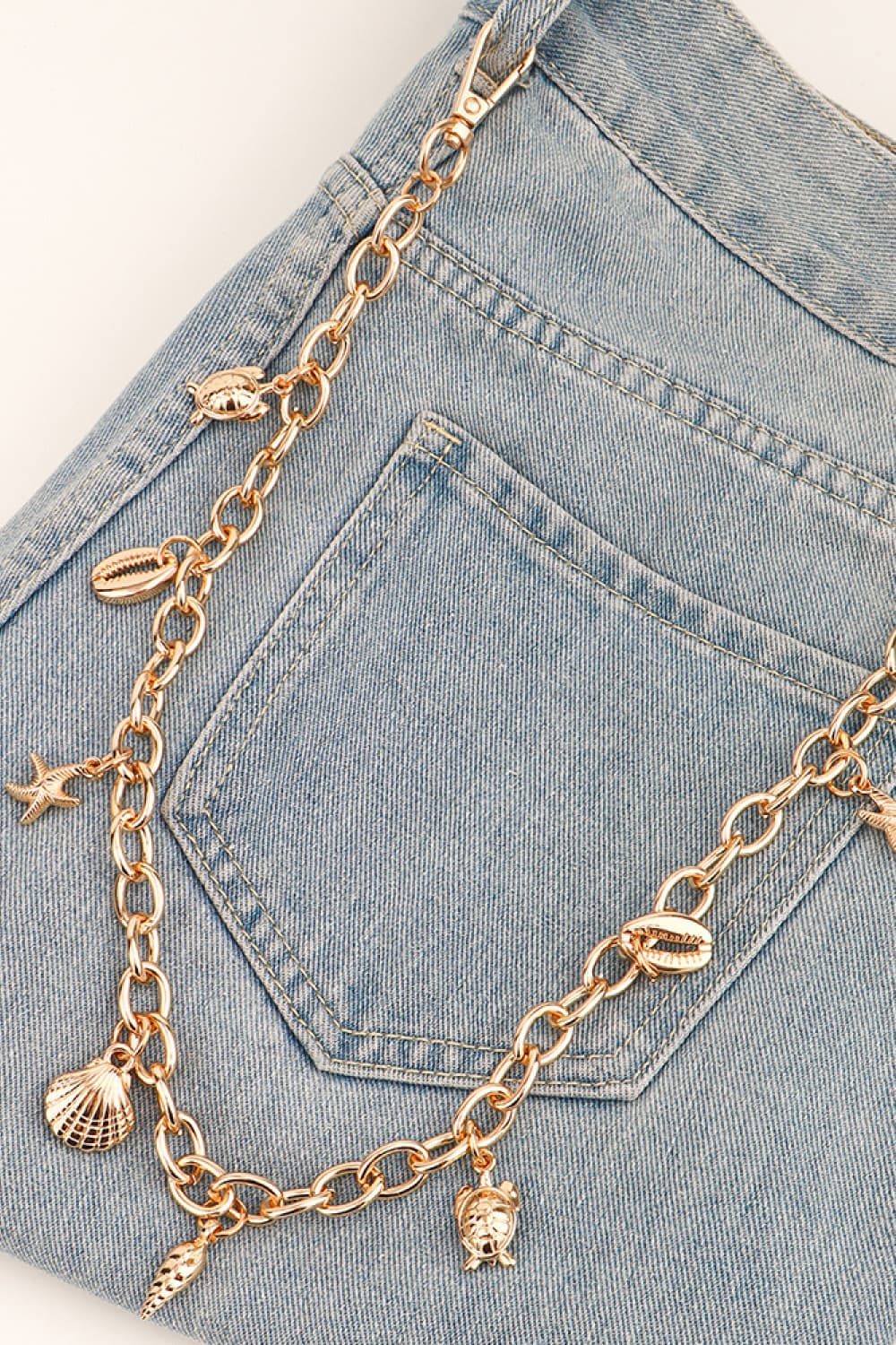 Sea Element Charm Iron Chain Belt - Flyclothing LLC