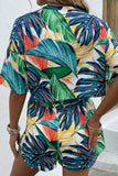 Printed Half Sleeve Top and Shorts Lounge Set - Flyclothing LLC