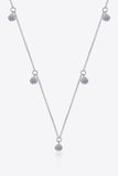 Moissanite Rhodium-Plated Necklace - Flyclothing LLC