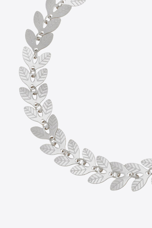 925 Sterling Silver Leaf Necklace - Flyclothing LLC