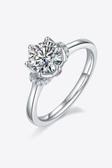 1 Carat Moissanite 925 Sterling Silver Ring - Flyclothing LLC