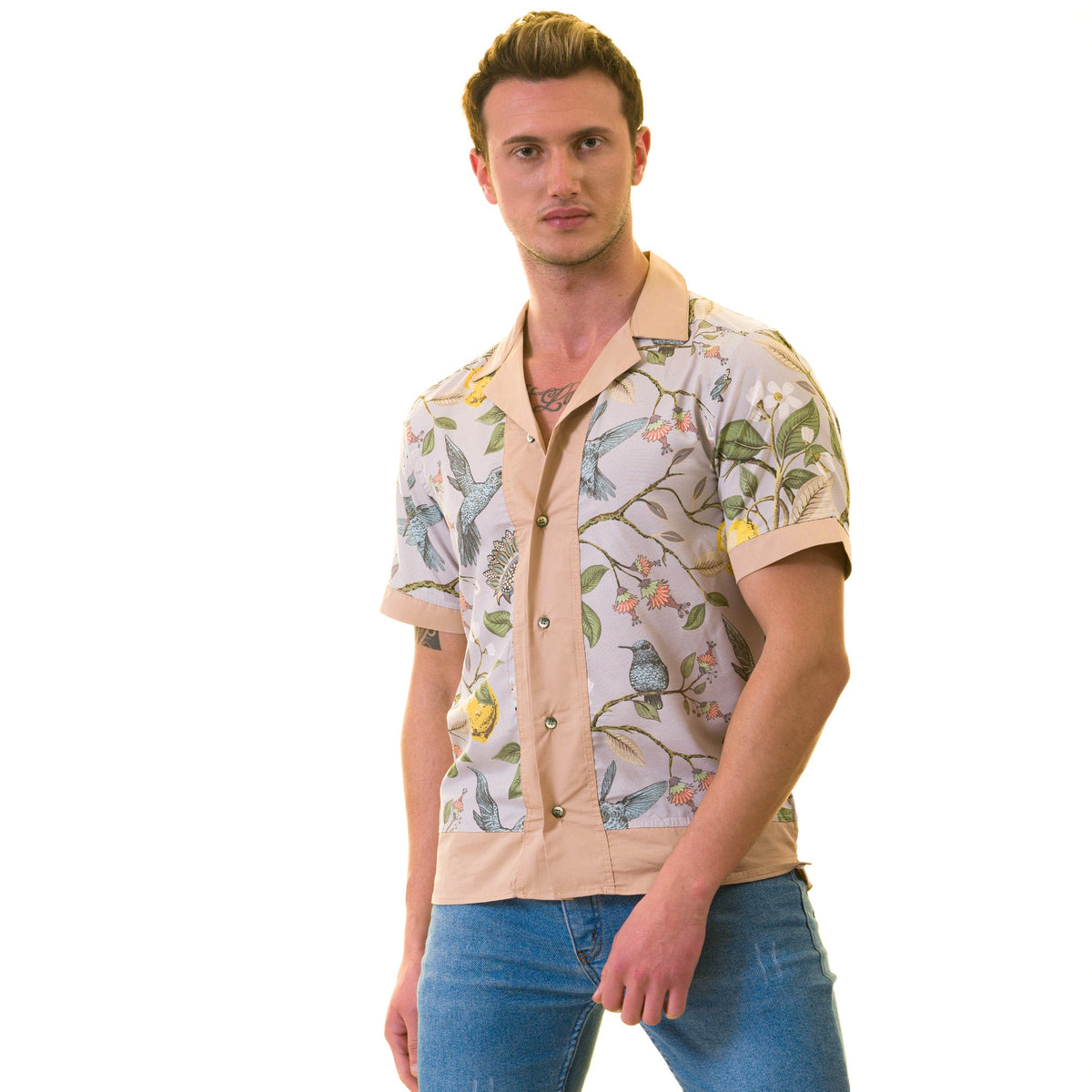 Gravity Homme Men's Weekend Shirt | Lemon Drop - Flyclothing LLC