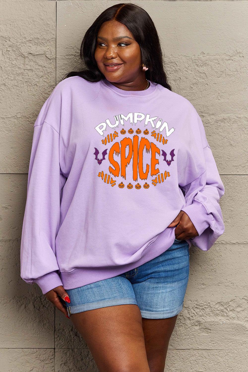 Simply Love Full Size PUMPKIN SPICE Graphic Sweatshirt