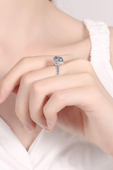 2 Carat Moissanite Square Halo Ring - Trendsi