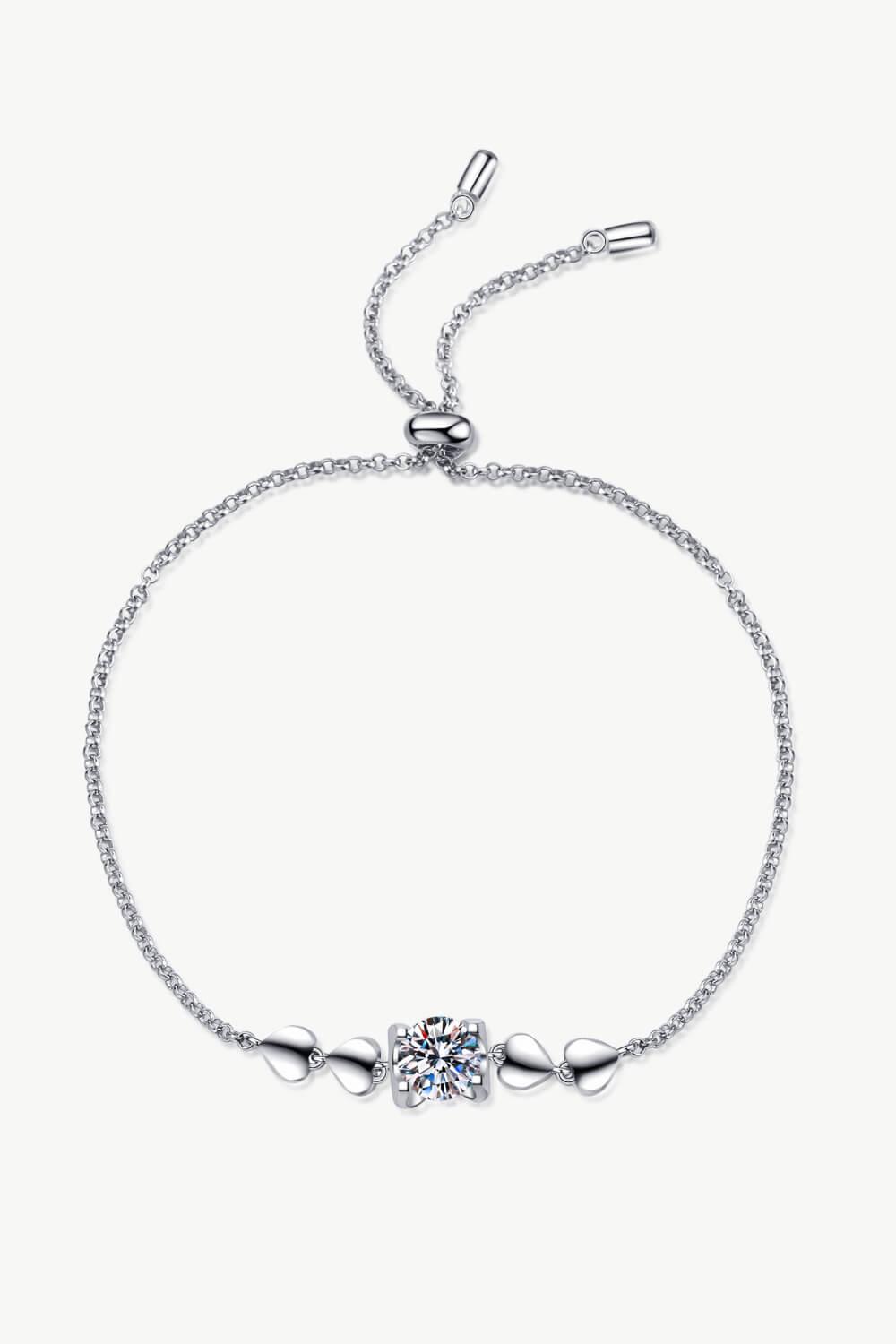 1 Carat Moissanite Heart Bracelet - Flyclothing LLC