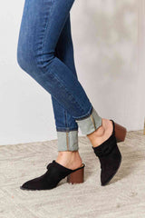 East Lion Corp Pointed-Toe Braided Trim Mules - Flyclothing LLC