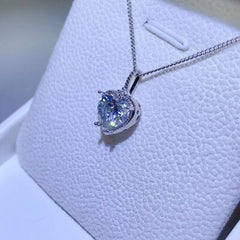 2 Carat Moissanite 925 Sterling Silver Necklace - Flyclothing LLC