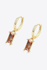 Retro 925 Sterling Silver Cubic Zirconia Drop Earrings - Flyclothing LLC